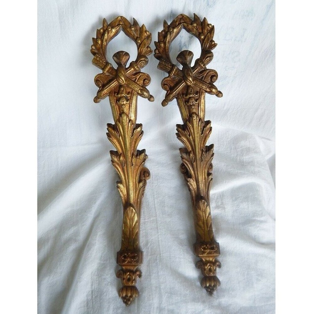 Antique 1900's French bronze Ormolu Curtain Rod